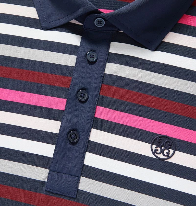 G/Fore Men's Favorite Stripe Tech Jersey Polo 6 G/Fore Men's Favorite Stripe Tech Jersey Polo - Image 4