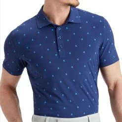 G/Fore Men&apos;s Skull & T&apos;s Ice Nylon Polo -Golf Clubs Shop 10000848 800 auto