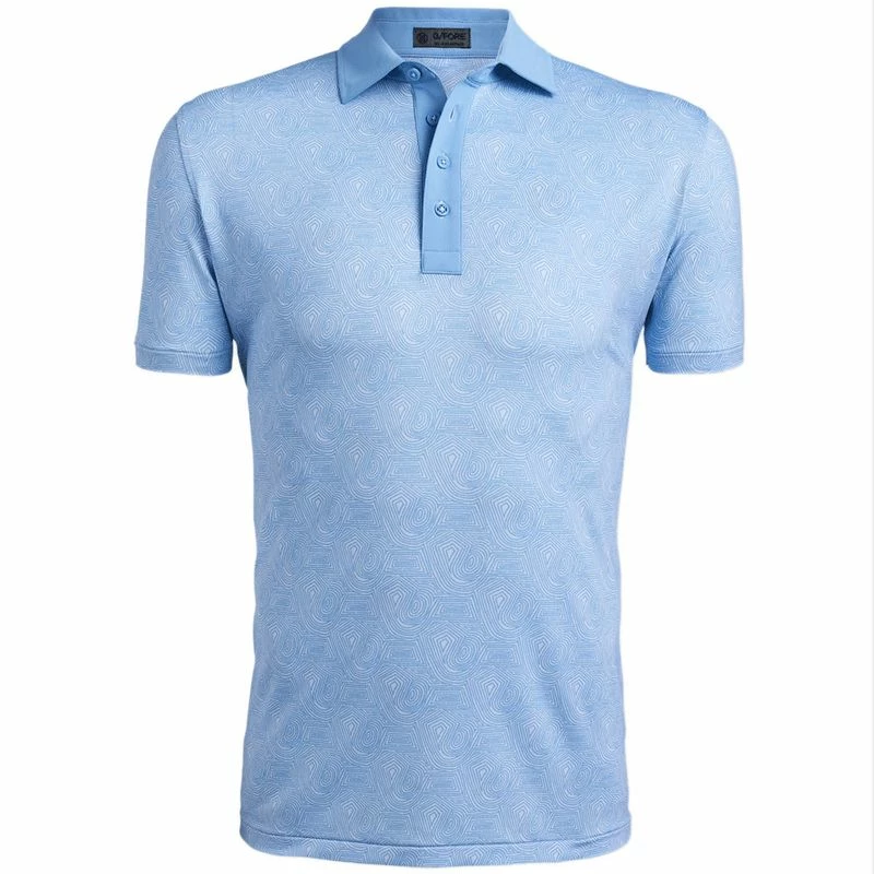 G/Fore Men's Abstract Spiral Tech Jersey Polo 3 G/Fore Men's Abstract Spiral Tech Jersey Polo