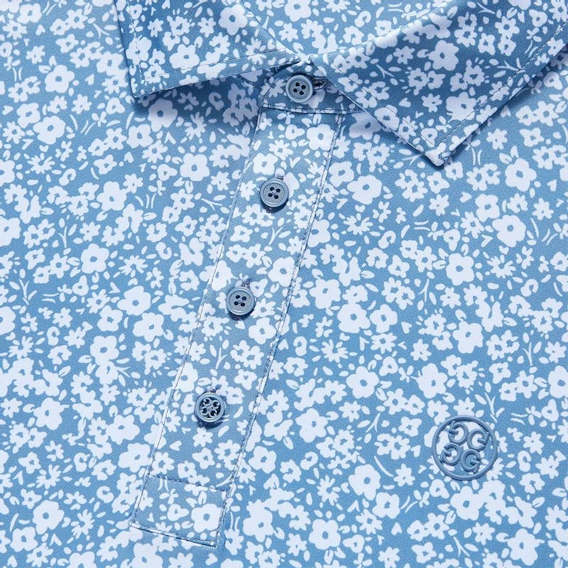 G/Fore Men's Mini Floral Tech Jersey Polo 4 G/Fore Men's Mini Floral Tech Jersey Polo - Image 2