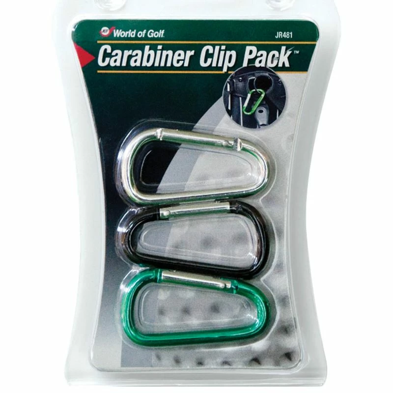 JEF World Of Golf Carabiner Clip Pack 3 JEF World Of Golf Carabiner Clip Pack