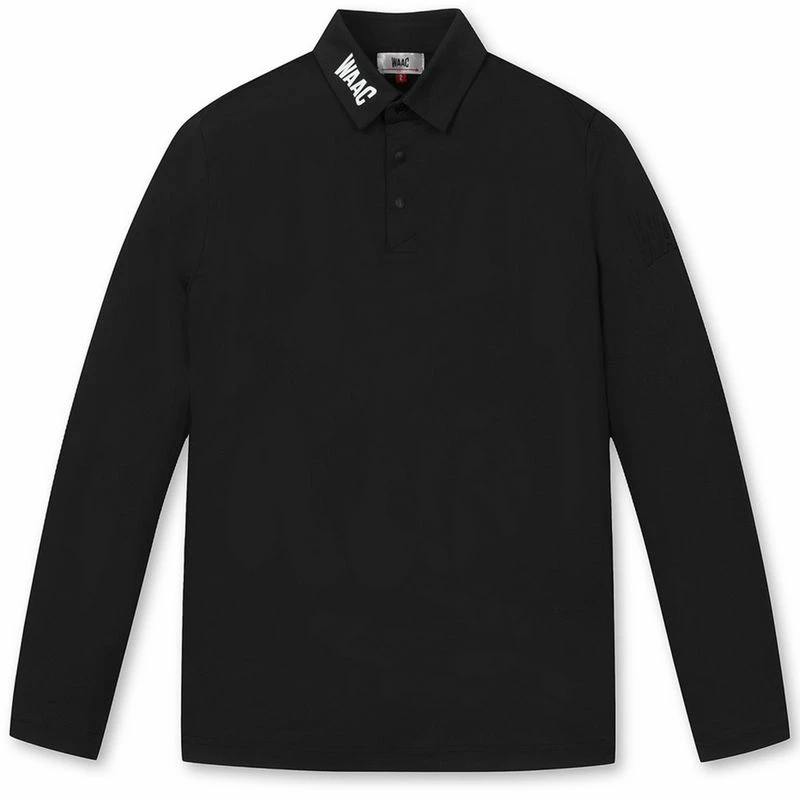 WAAC Men's Essential Volume Logo Long Sleeve Polo 3 WAAC Men's Essential Volume Logo Long Sleeve Polo