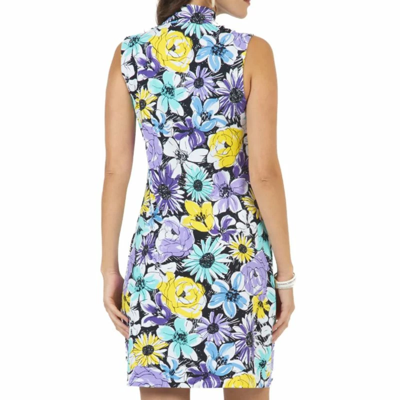 IBKUL Women's Sleeveless Mock Dress - Medeline Print 4 IBKUL Women's Sleeveless Mock Dress - Medeline Print - Image 2