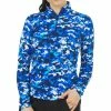 IBKUL Women&apos;s Long Sleeve Zip Mock Top - Camo Print -Golf Clubs Shop 9806618 800 auto