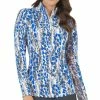 IBKUL Women&apos;s Kamila Print Long Sleeve Mock Neck Top -Golf Clubs Shop 9820317 800 auto