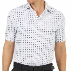 IBKUL Men&apos;s Shaken Not Stirred Print Polo