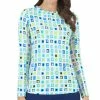 IBKUL Women's Eloise Print Long Sleeve Crew Neck Top 1 IBKUL Women's Eloise Print Long Sleeve Crew Neck Top -Golf Clubs Shop 9828967 800 auto