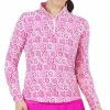 IBKUL Women&apos;s Terra Print Long Sleeve Mock Neck Top -Golf Clubs Shop 9829089 800 auto