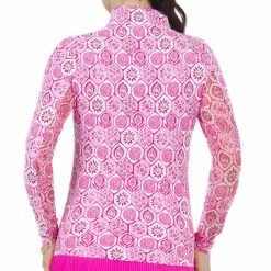 IBKUL Women&apos;s Terra Print Long Sleeve Mock Neck Top -Golf Clubs Shop 9829090 800 auto
