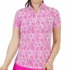 IBKUL Women&apos;s Terra Print Short Sleeve Mock Neck Top -Golf Clubs Shop 9829159 800 auto