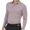 IBKUL Men&apos;s Geo Print Long Sleeve Polo -Golf Clubs Shop 9829578 800 auto