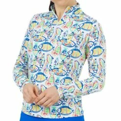 IBKUL Women&apos;s Izzy Print Long Sleeve Mock Neck Top