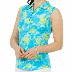 IBKUL Women's Marcella Print Sleeveless Polo