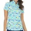 IBKUL Women&apos;s Eloise Print Short Sleeve Mock Neck Top -Golf Clubs Shop 9832309 800 auto