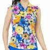 IBKUL Women&apos;s Medeline Print Ruffle Sleeveless Polo -Golf Clubs Shop 9832866 800 auto