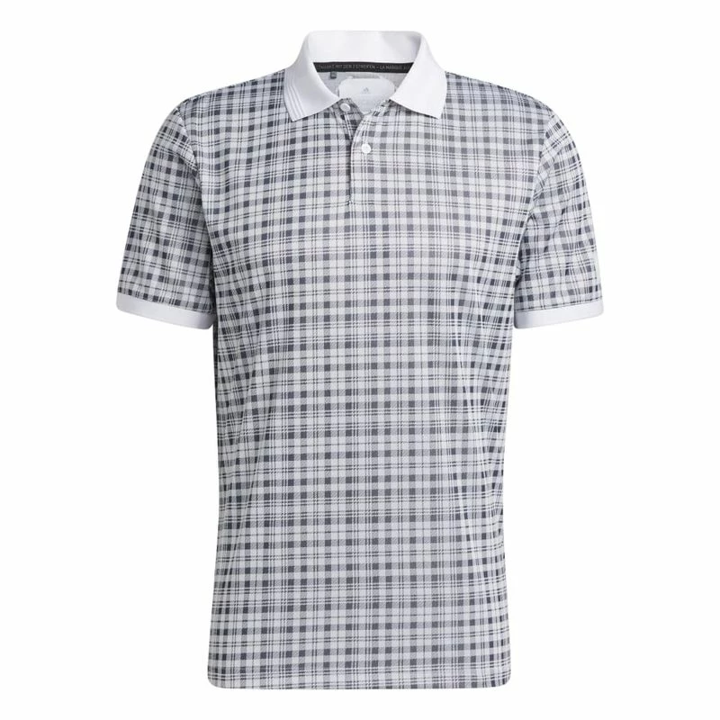 Adidas Men's Adicross Plaid Polo 3 Adidas Men's Adicross Plaid Polo