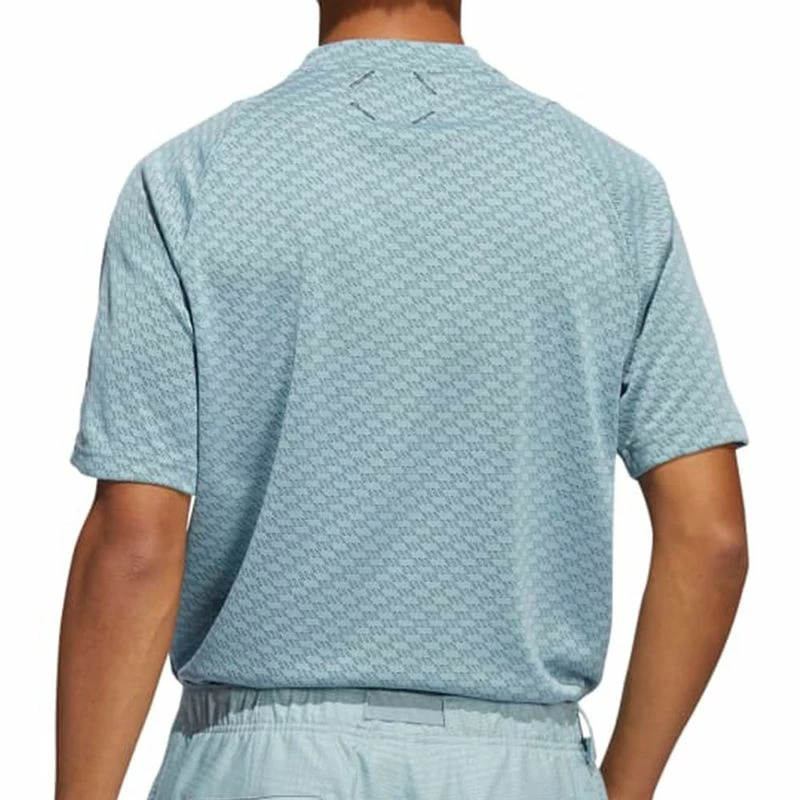 Adidas Men's Adicross Monogram Mock Neck Polo Shirt 4 Adidas Men's Adicross Monogram Mock Neck Polo Shirt - Image 2