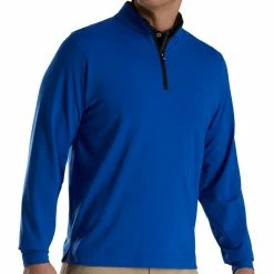 FootJoy Men&apos;s Lightweight Solid Midlayer 1/2 Zip Pullover -Golf Clubs Shop 9915787 800 auto
