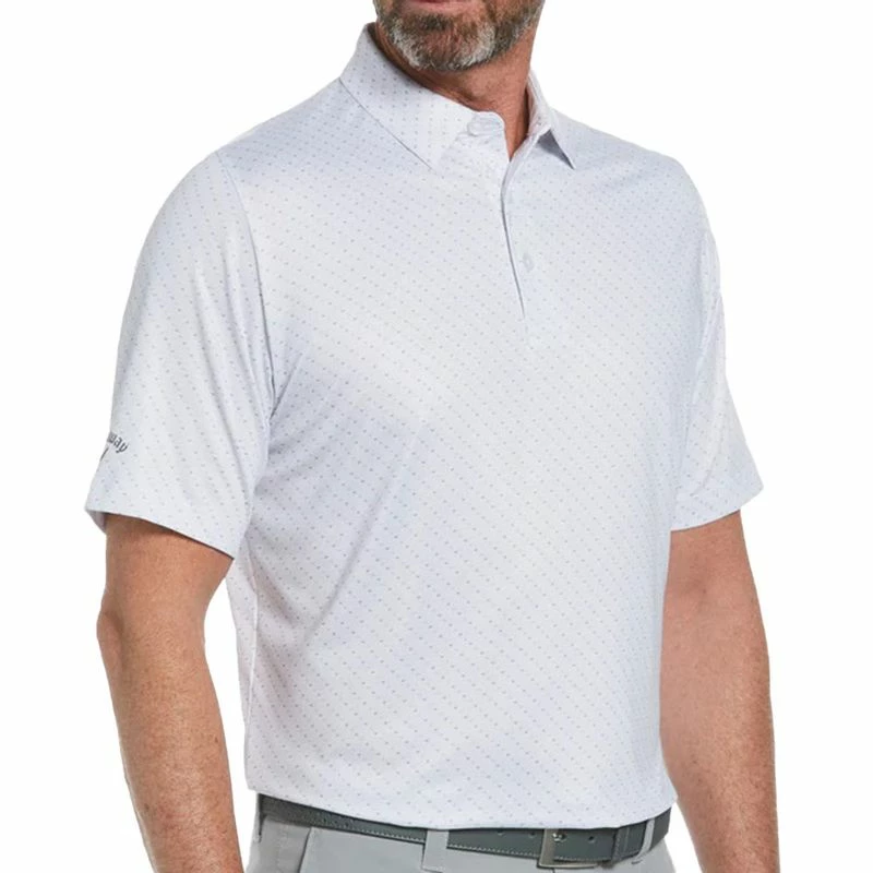 Callaway Men's Swing Tech Allover Chevron Print Short Sleeve Golf Polo 3 Callaway Men's Swing Tech Allover Chevron Print Short Sleeve Golf Polo