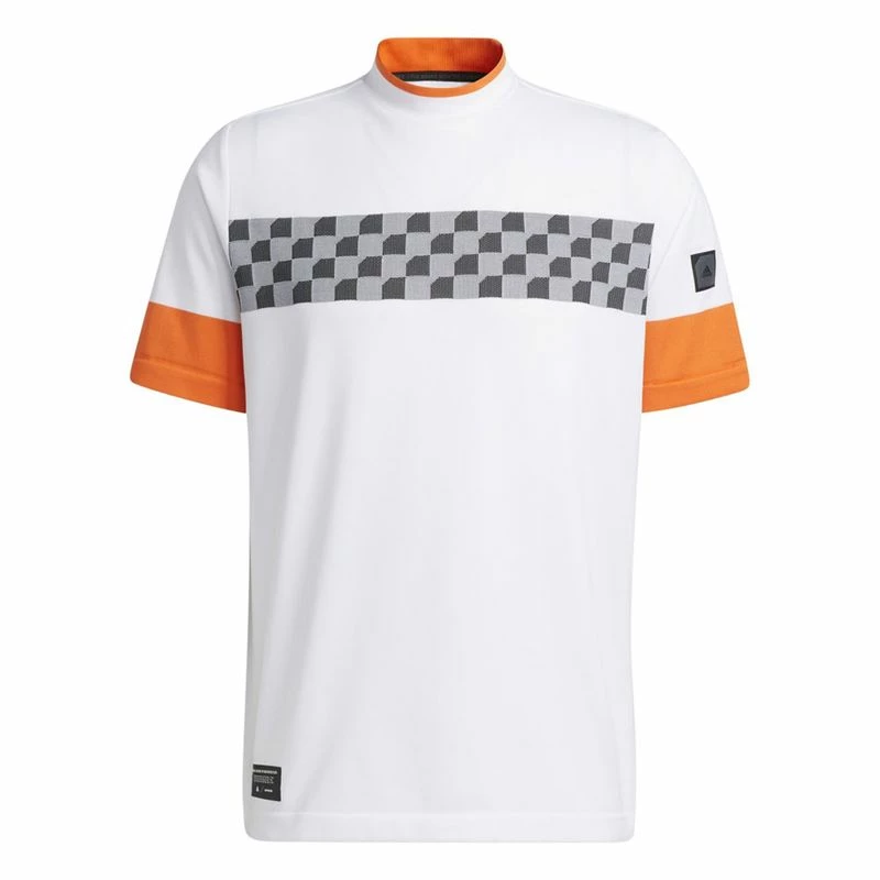Adidas Men's Adicross Checkered Mock Neck Polo 3 Adidas Men's Adicross Checkered Mock Neck Polo