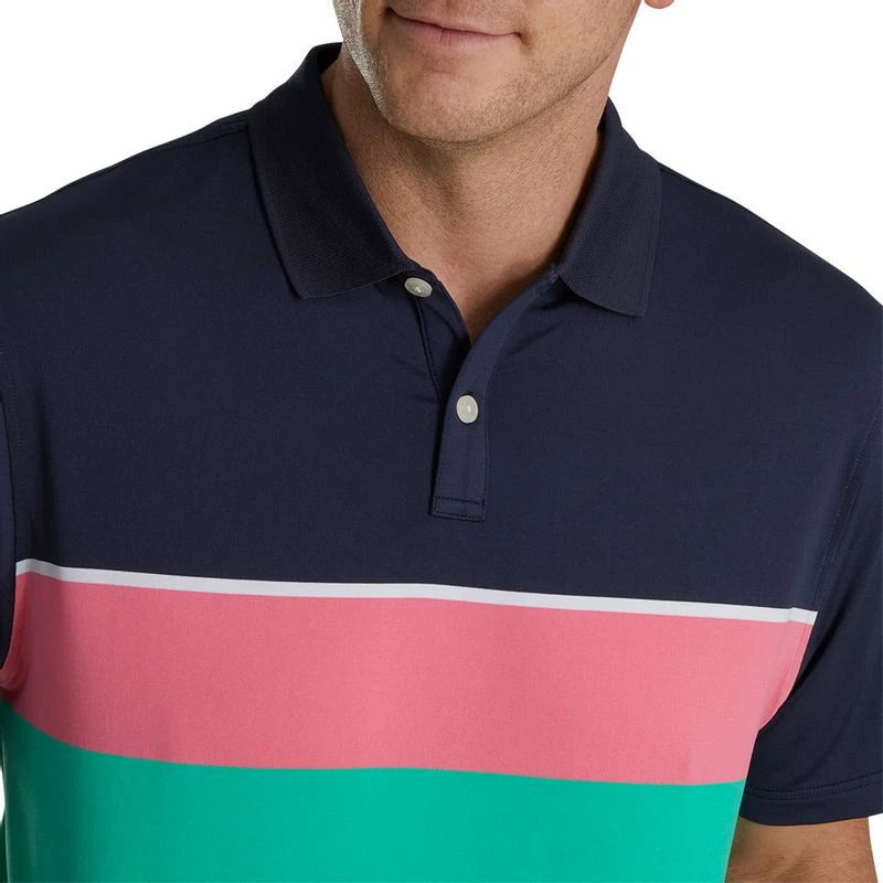 FootJoy Men's Color Theory Lisle Polo 6 FootJoy Men's Color Theory Lisle Polo - Image 4