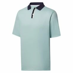 FootJoy Men&apos;s Solid Stretch Pique With Stripe Placket Polo